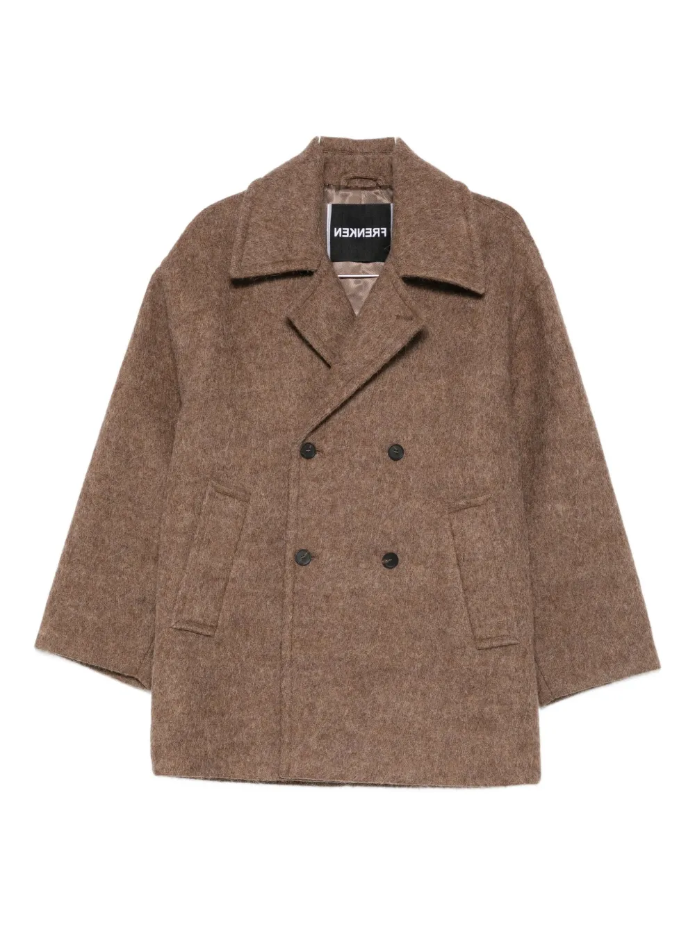 Frenken Water Men's Double-breasted Coat In Brown