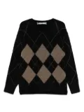 Frenken argyle-pattern jumper - Black
