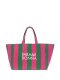 PARAMIDONNA large striped tote bag - Pink