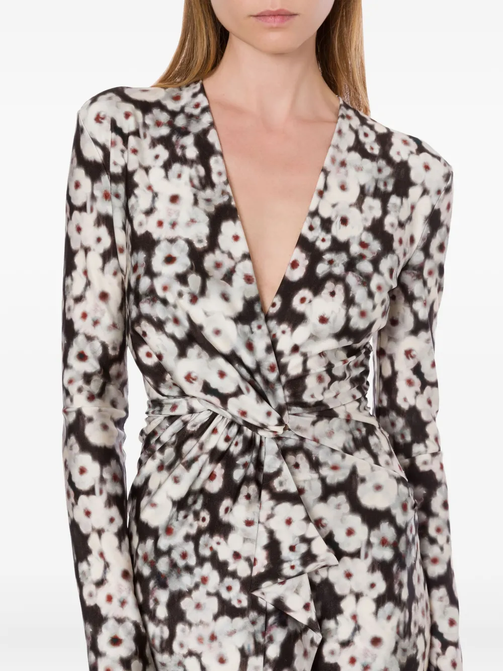 Philosophy Di Lorenzo Serafini floral-print dress Beige