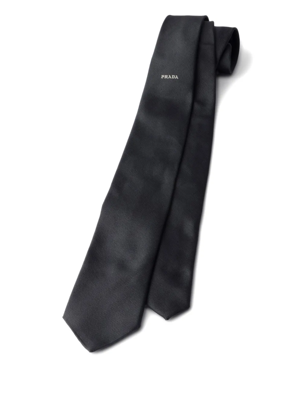 Prada 7cm silk tie Grijs