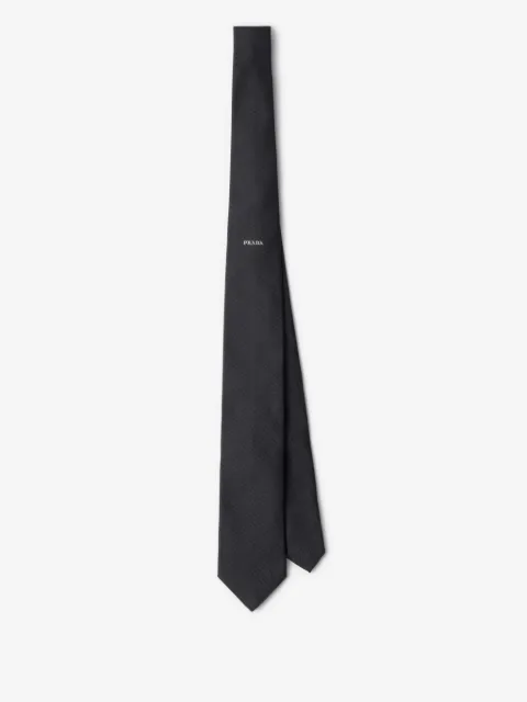 Prada cravate en soie 7 cm