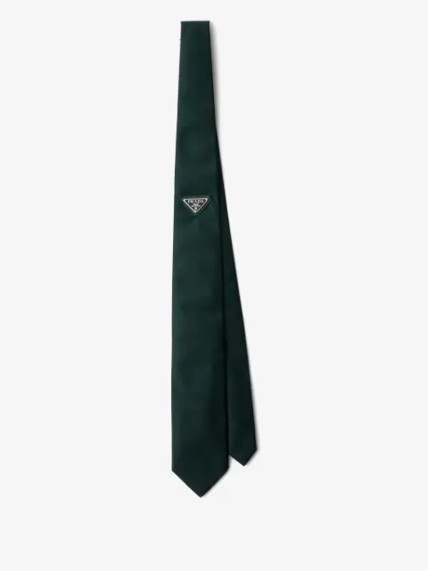 Prada cravate à logo triangulaire