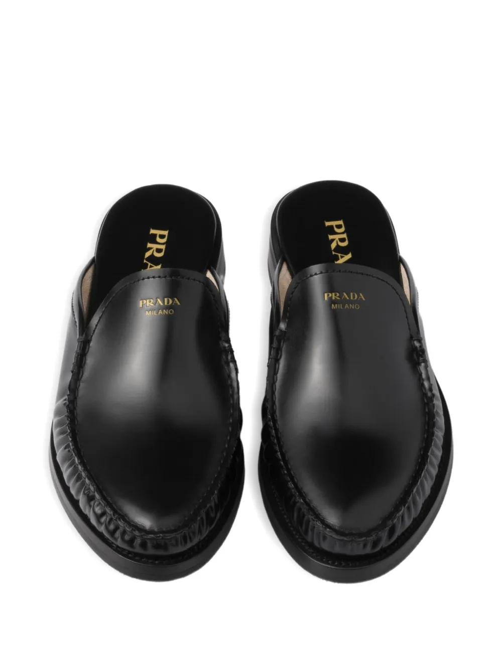 Prada Leren muiltjes Zwart