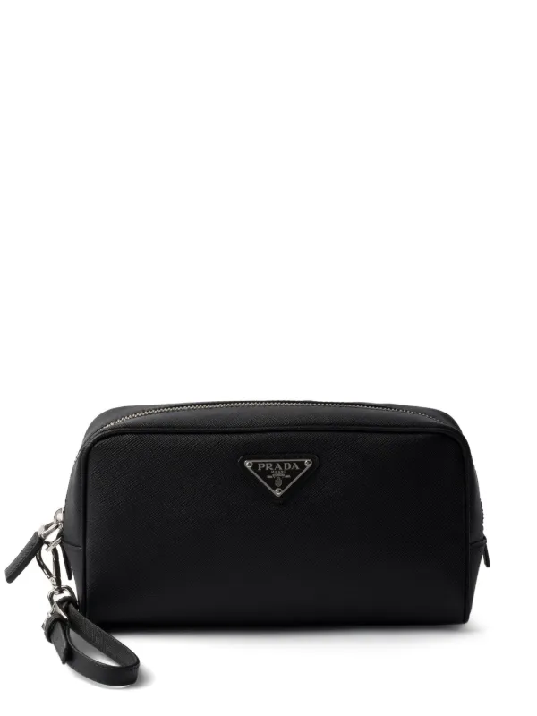 Prada Saffiano Pouch Black FARFETCH PH