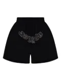 SP5DER OG Web V2 Rhinestone shorts - Black