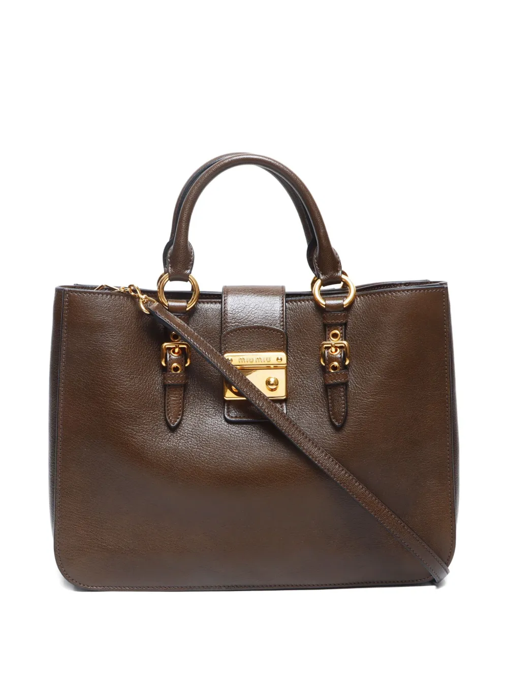 Pre-owned Miu Miu 2020s Madras Two-way Handbag