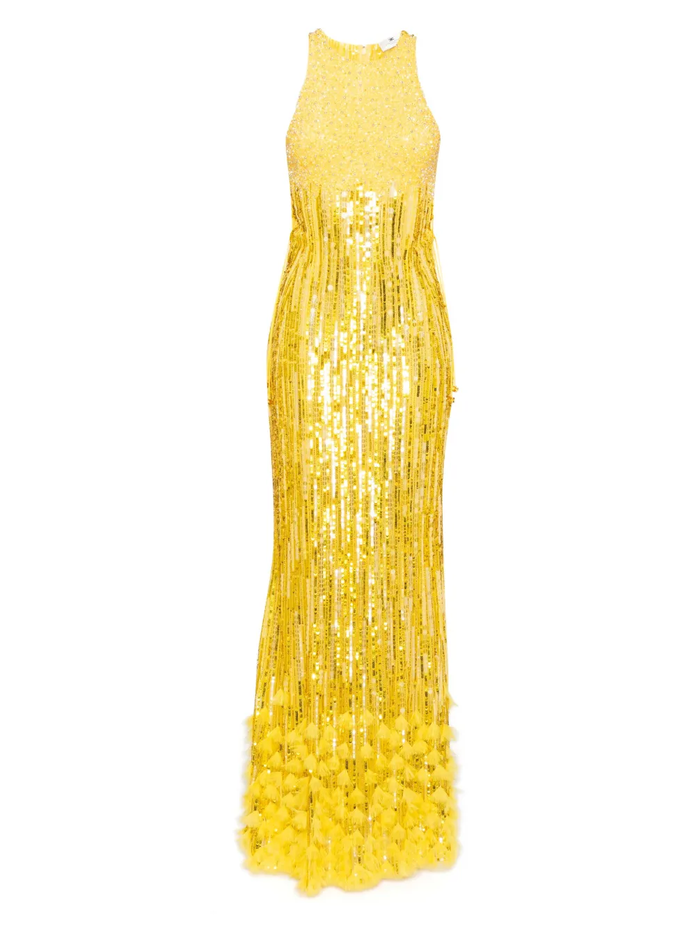Elisabetta Franchi sequin-embellished dress Geel