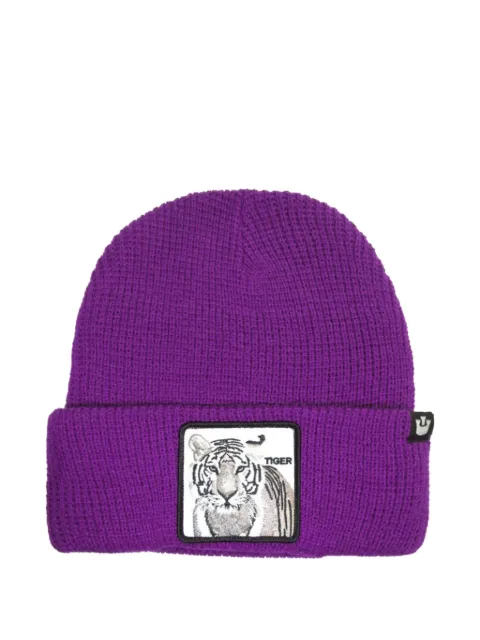GOORIN BROS Tiger-patch knitted beanie