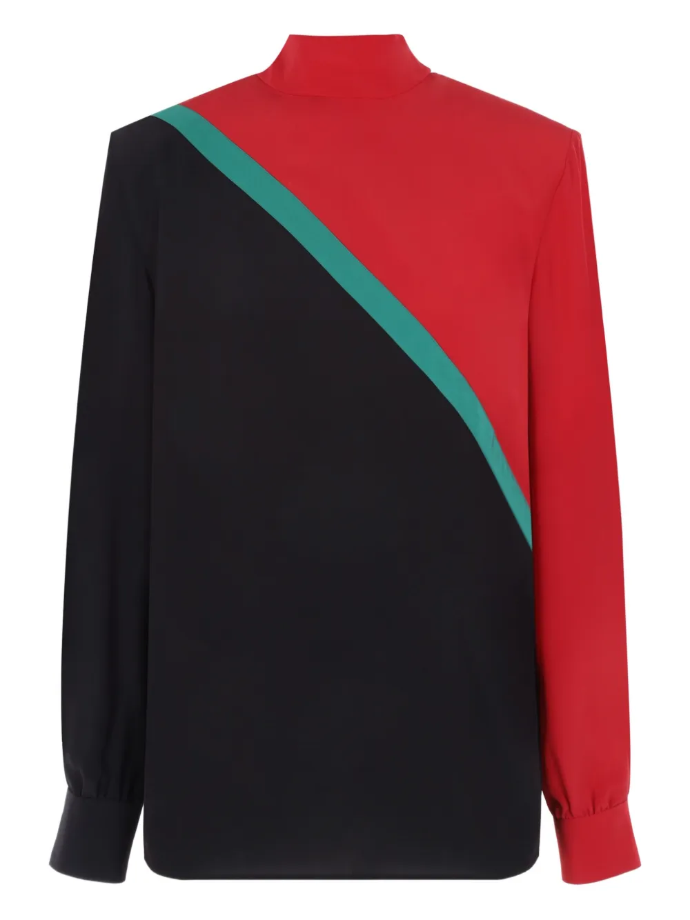 Gucci high-neck panelled blouse Zwart