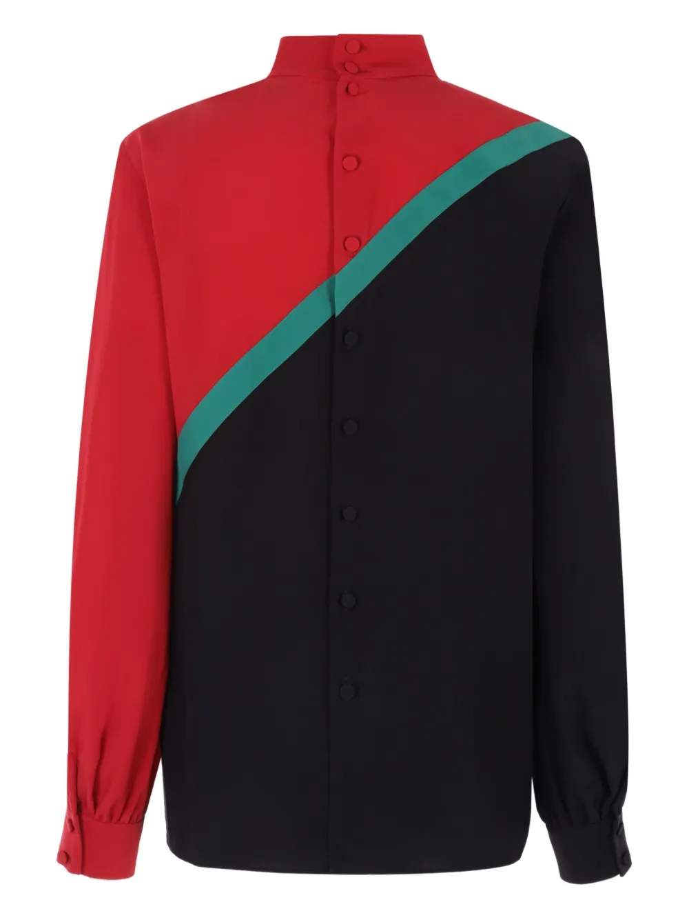 Gucci high-neck panelled blouse Zwart