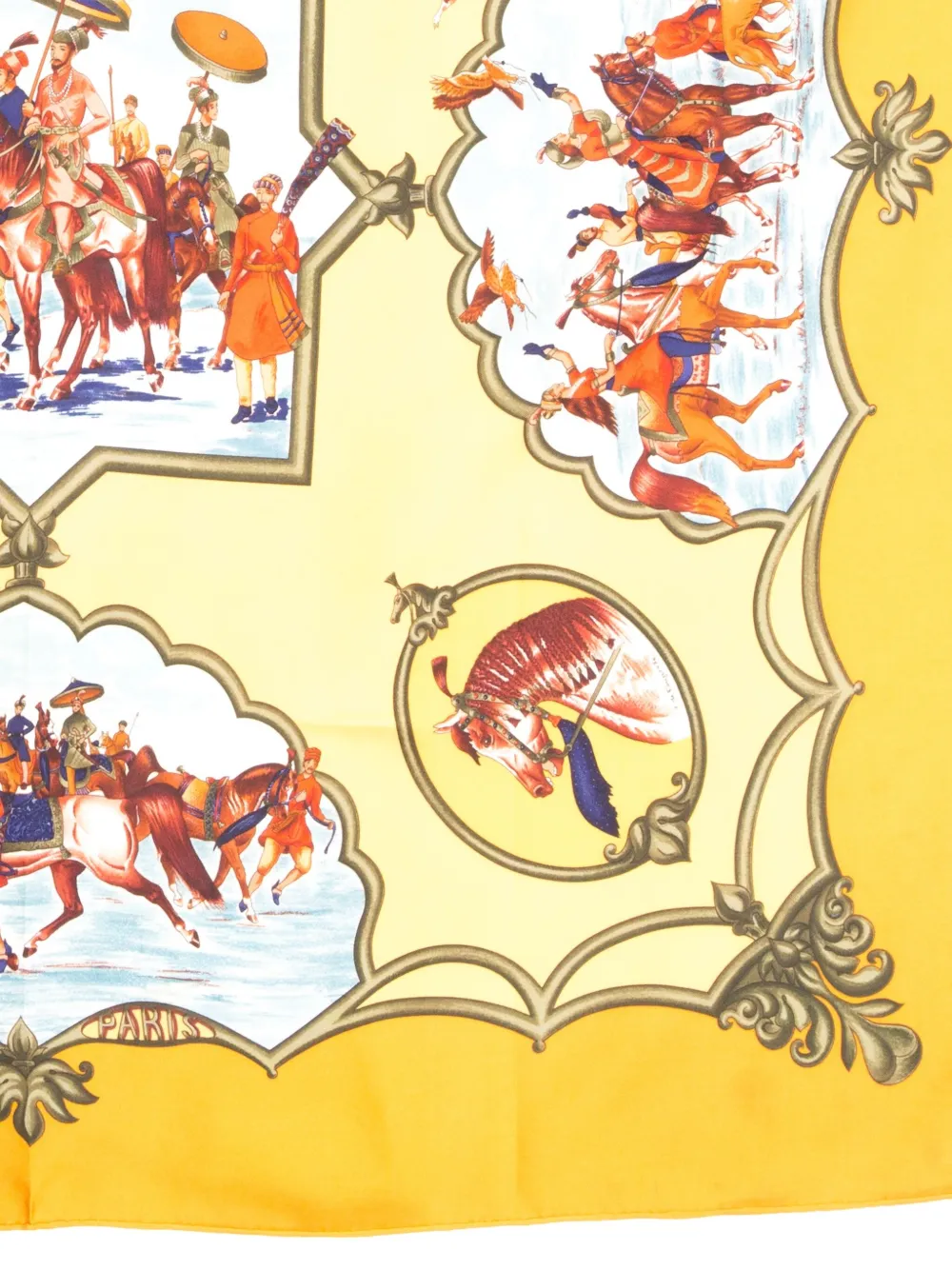 Hermès Pre-Owned 1993 Les Chevaux Des Moghols シルクスカーフ