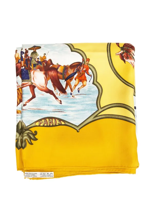 Hermès Pre-Owned 1993 Les Chevaux Des Moghols シルクスカーフ