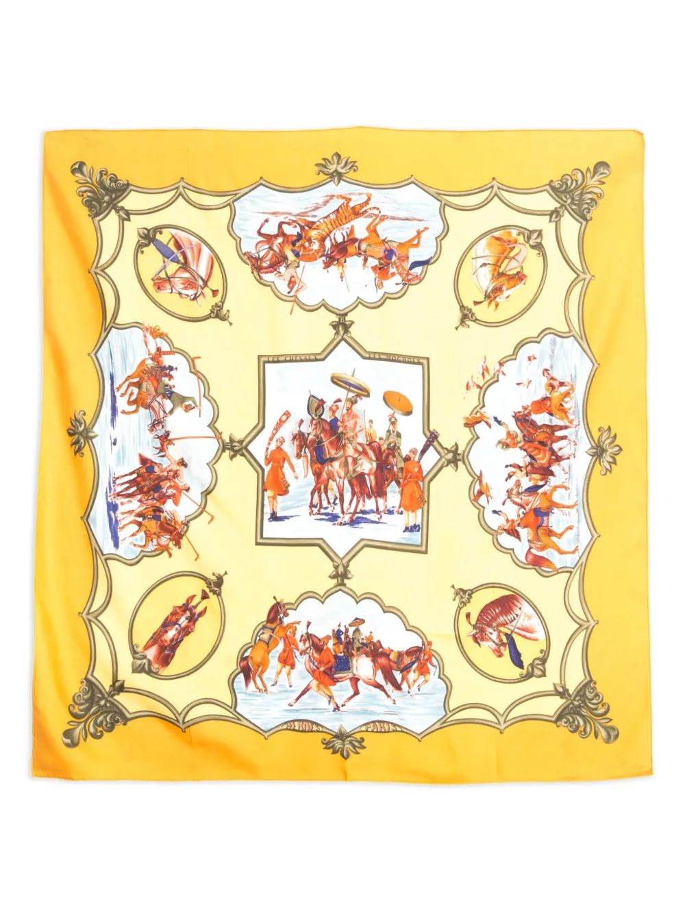 Hermès Pre-Owned 1993 Les Chevaux des Moghols Seidenschal | Image 2