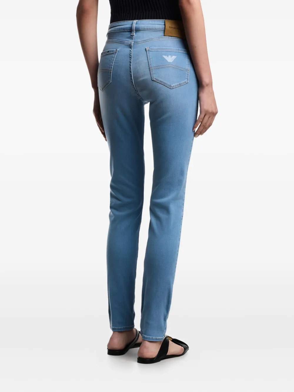 Emporio Armani Broek met logoprint Blauw