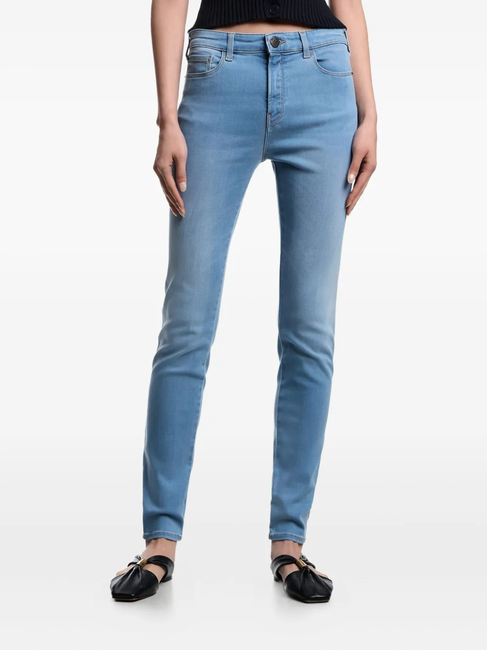 Emporio Armani Broek met logoprint Blauw