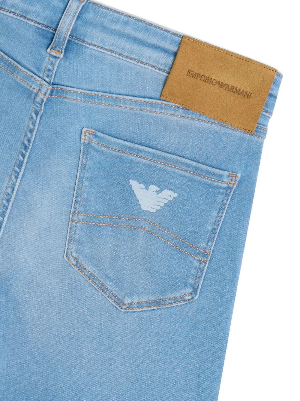 Emporio Armani Broek met logoprint Blauw