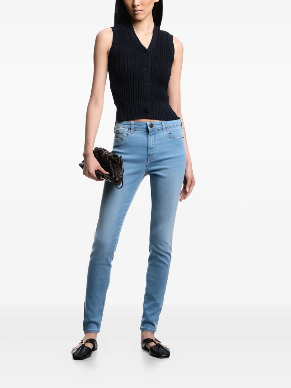 Emporio Armani logo-print trousers - Blauw