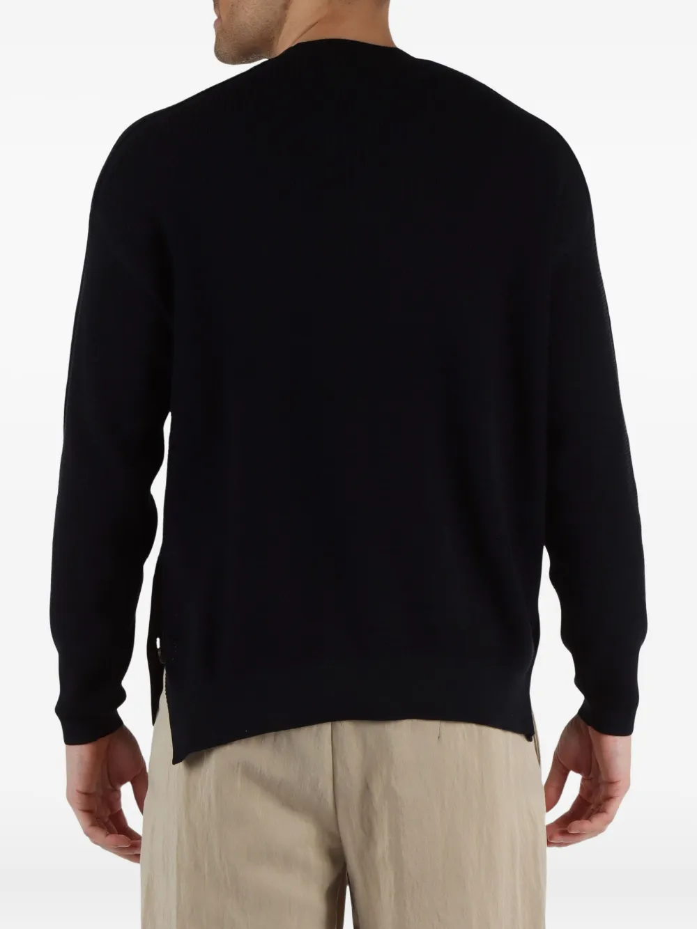 Emporio Armani logo side-slits sweater | Knitted Sweaters | Image 2