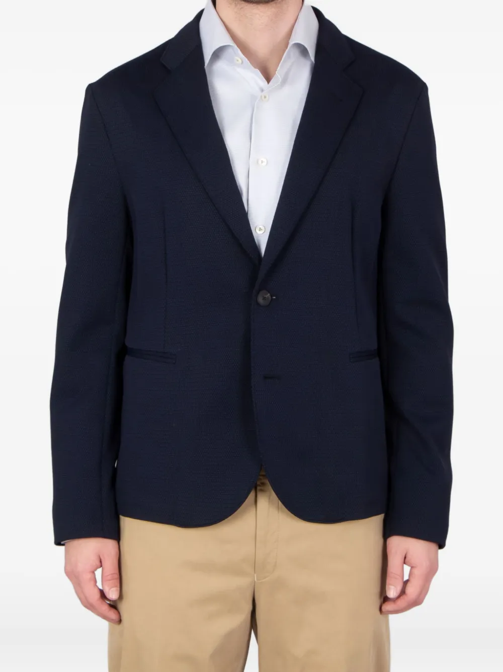 Emporio Armani single-breasted blazer | Blue | Image 1