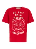 Valentino Garavani Chat De La Maison-print T-shirt - Red