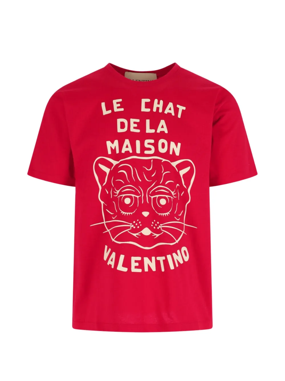 Valentino Garavani T-shirt met Le Chat de la Maison-print Rood