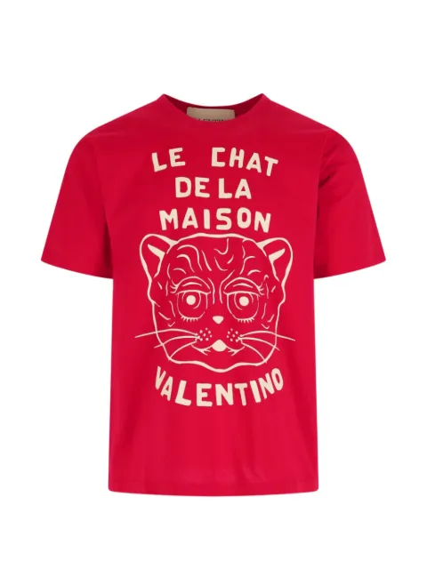 Valentino Garavani cotton T-Shirt with Le Chat De La Maison print