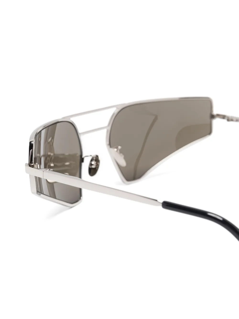 Rick Owens Bril met oversized montuur Zilver