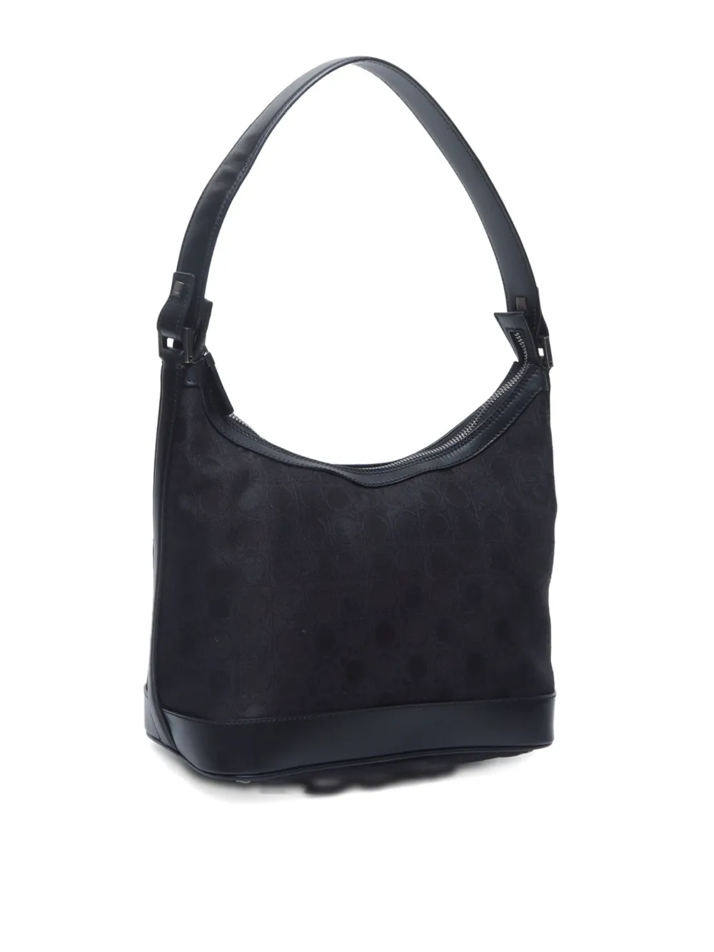 Pre-owned Ferragamo 2000-2020 Gancini Shoulder Bag In Black