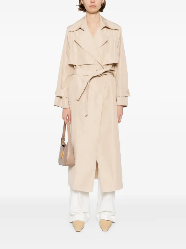 アクリス　AKRIS シルク　トレンチコート￼ Akris シルク トレンチコート | ブラウン | FARFETCH JP