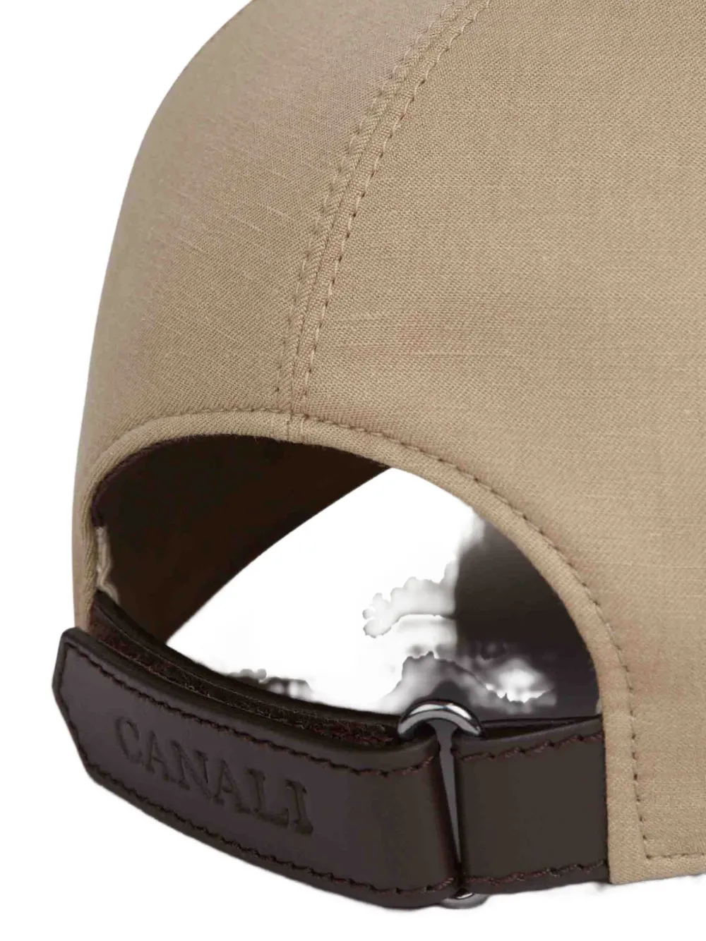 Canali Honkbalpet van zijdeblend Beige