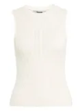 Grifoni open-knit sleeveless tank top - White