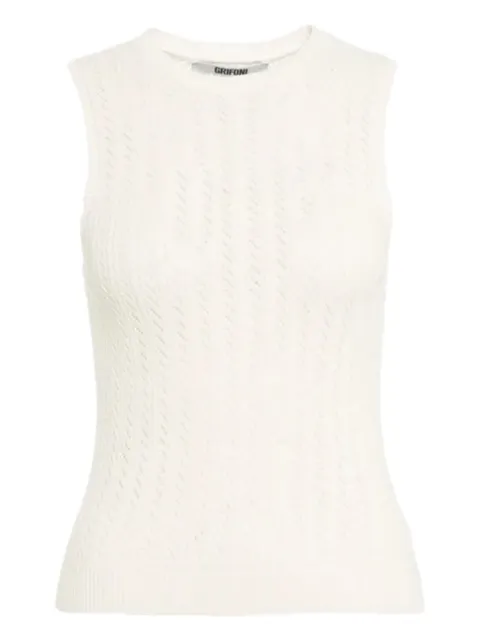 Grifoni open-knit sleeveless tank top
