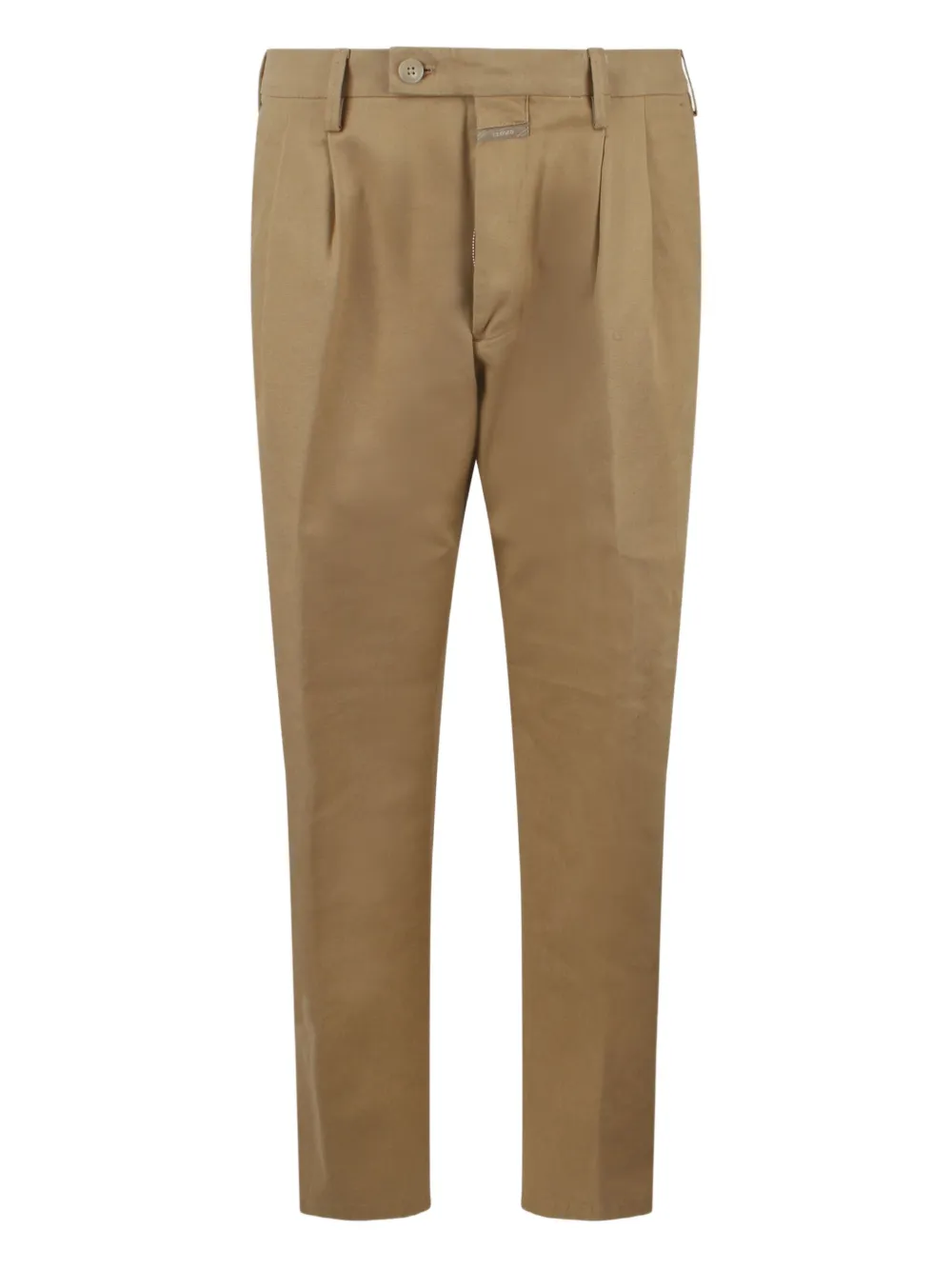 pleated stretch-cotton pants