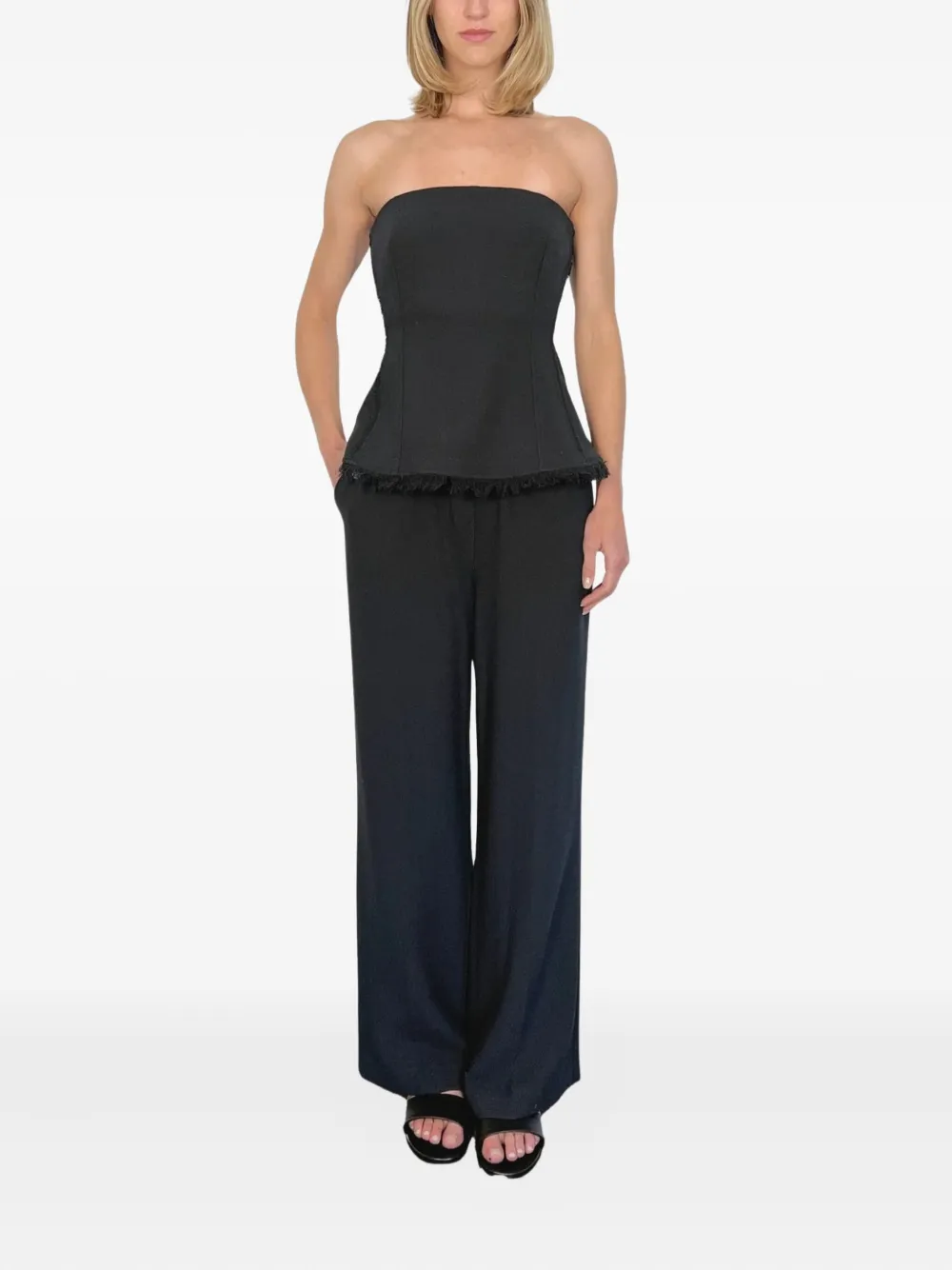 Simkhai Cillian Elasticated-waistband Track Pants In Black