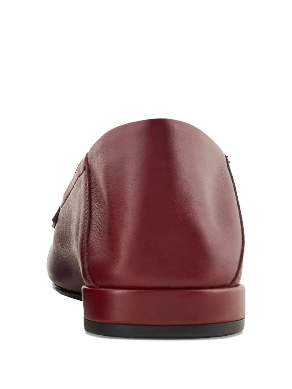 Giorgio Armani Leren loafers Rood