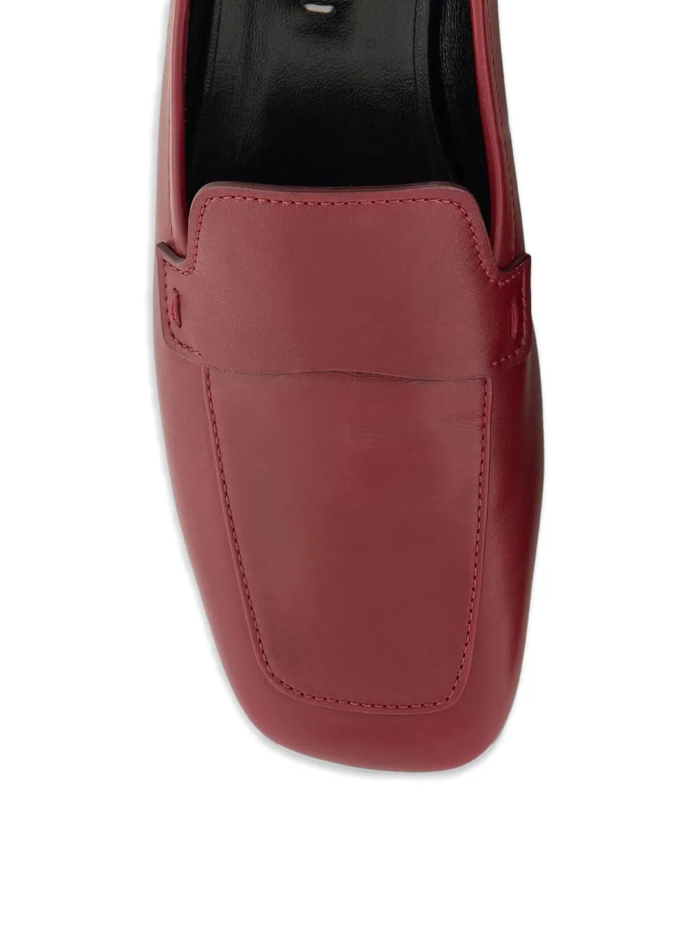 Giorgio Armani Leren loafers Rood