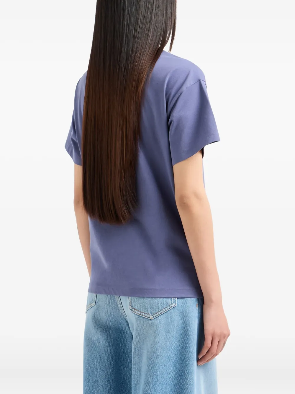 Emporio Armani T-shirt met logo Paars