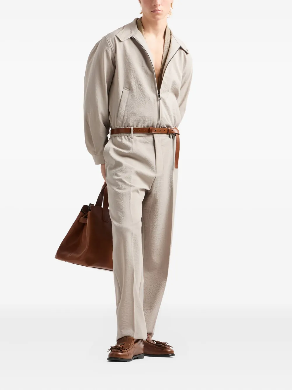 Emporio Armani pleated trousers - Beige
