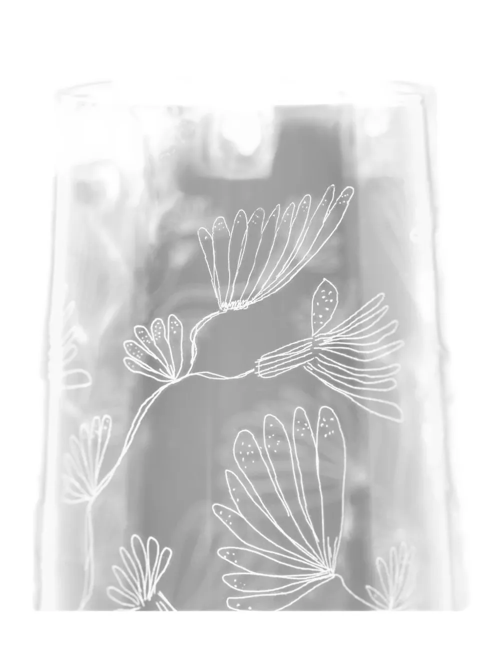 Serax Etched-floral Champagne Flute In Transparent