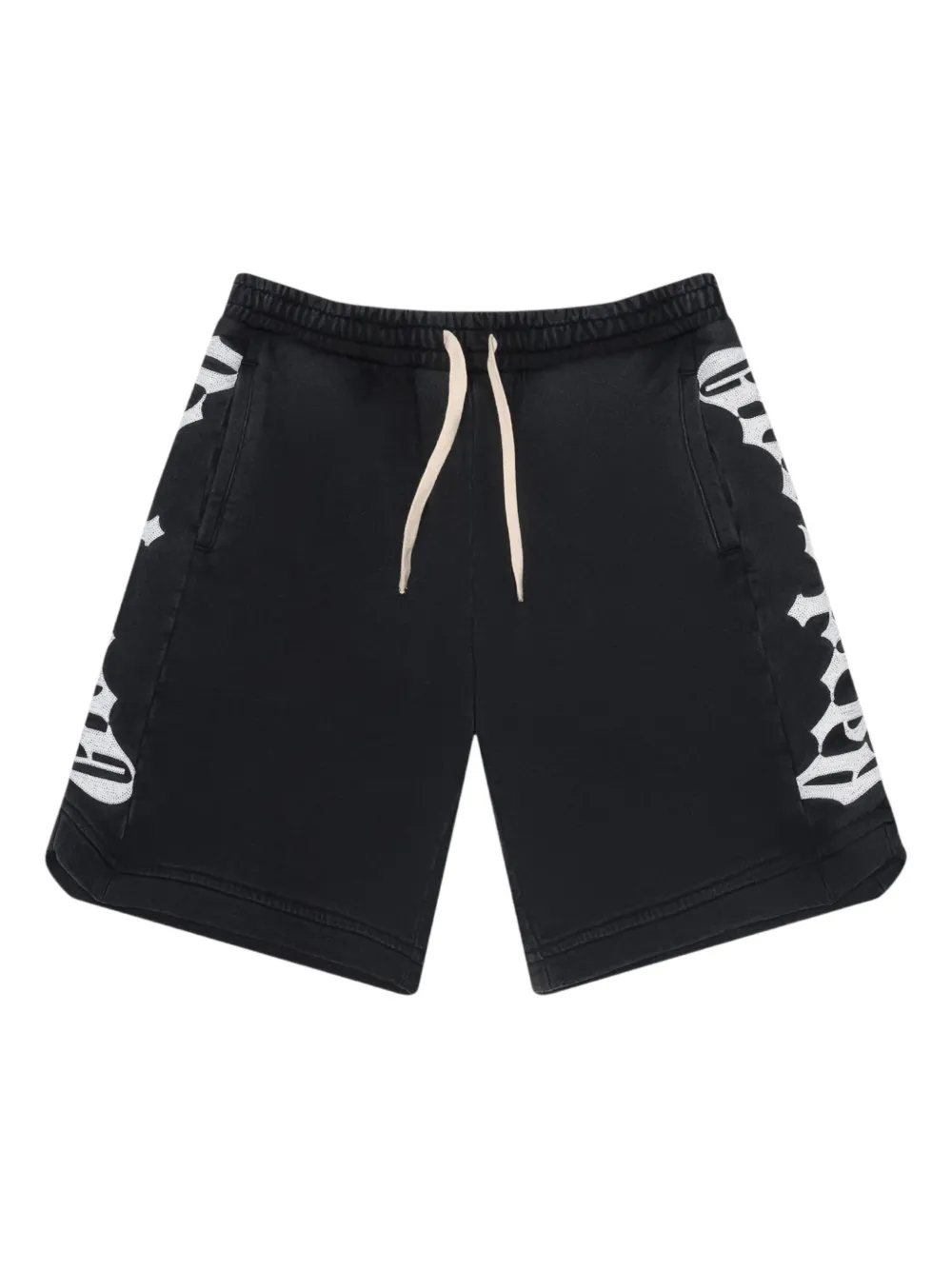 GODSPEED Courtside pattern track shorts | Black | Image 1