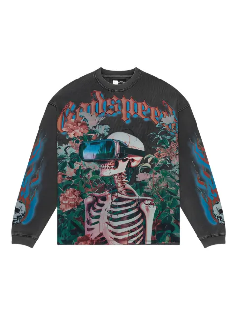 GODSPEED Vision Flowers long-sleeve thermal sweater