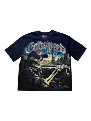 SAINT MXXXXXX x Denim Tears logo-print T-shirt | Black | FARFETCH