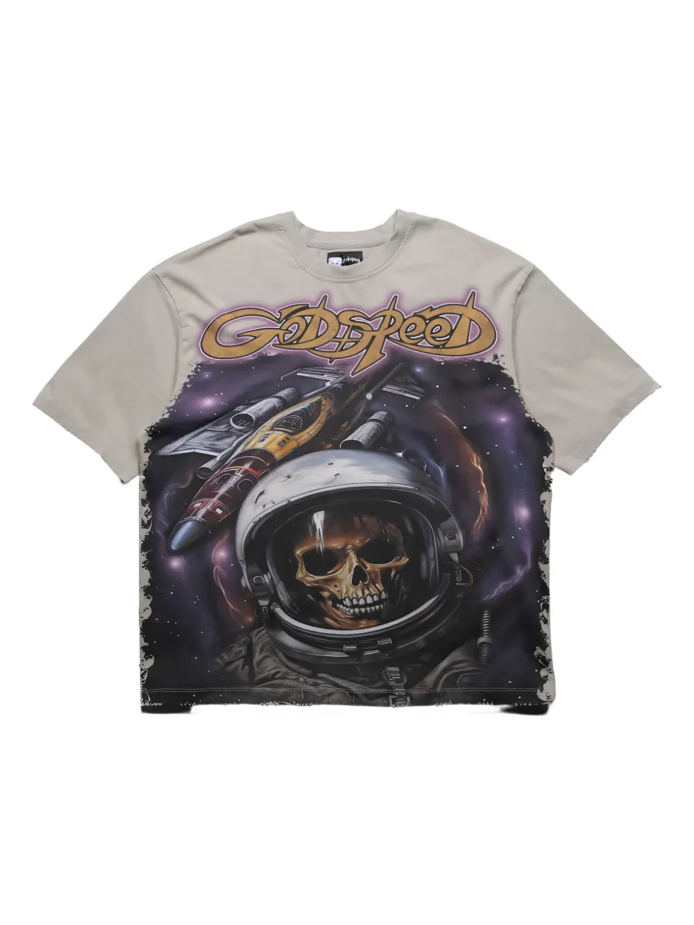 GODSPEED Space Traveller graphic T-shirt | Grey | Image 1