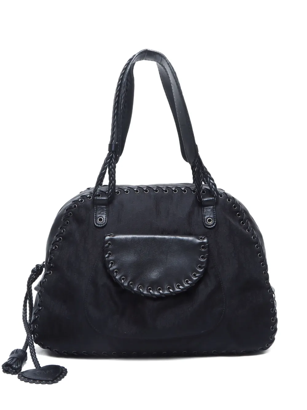 Christian Dior Pre-Owned 1990-2010 トロッター ラブリー ハンドバッグ - ブラック Christian Dior Pre-Owned 1990-2010 トロッター ラブリー ハンドバッグ - ブラック