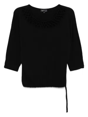 トップス 90s- agnes b. long t-shirt crewneck used Logo t shirt agnes - Gem