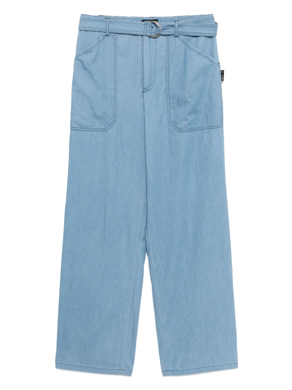 agnès b.  logo-patch pants | Blue | Image 1