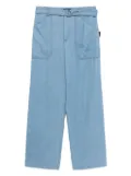 agnès b. logo-patch pants - Blue