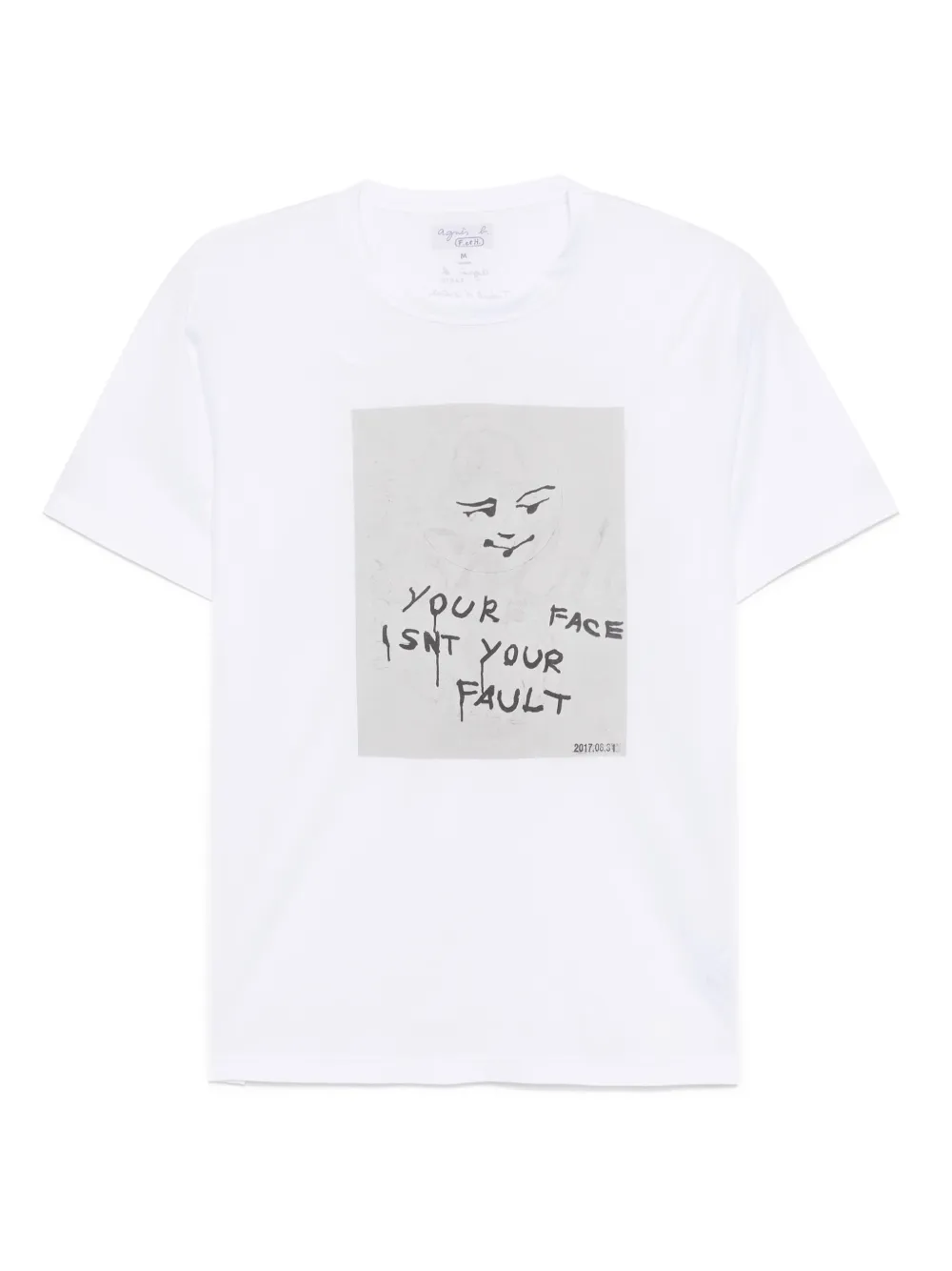 agnès b.  x Jim Joe jersery T-shirt | White | Image 1