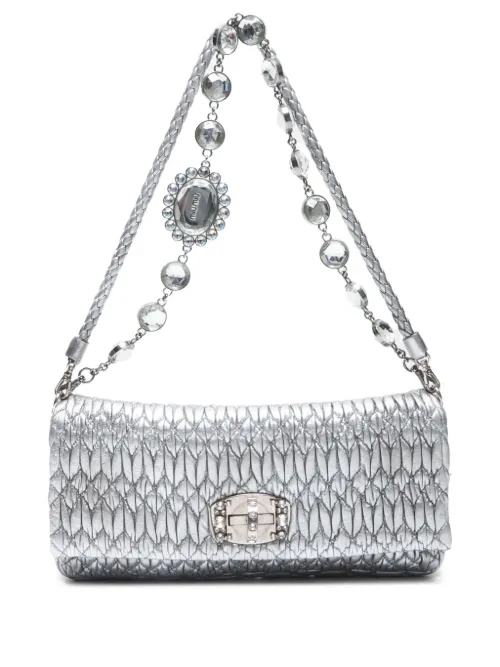 Sac porté épaule Matelasse Crystal (années 2010) - Miu Miu Pre-Owned - Modalova